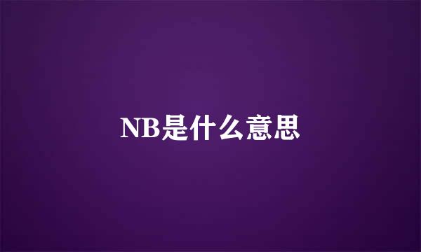 NB是什么意思