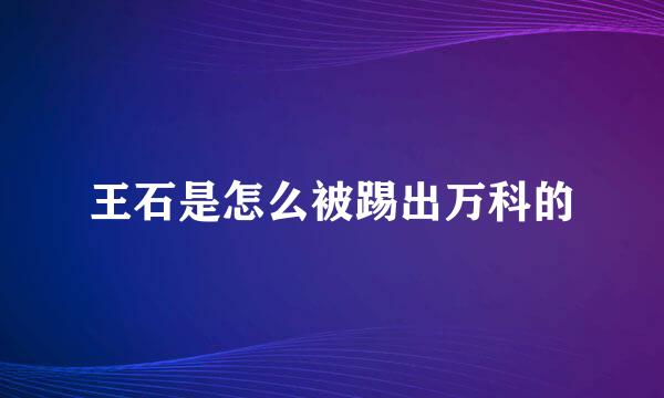 王石是怎么被踢出万科的