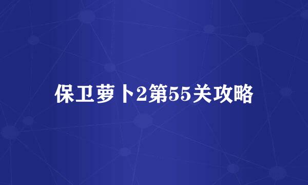 保卫萝卜2第55关攻略