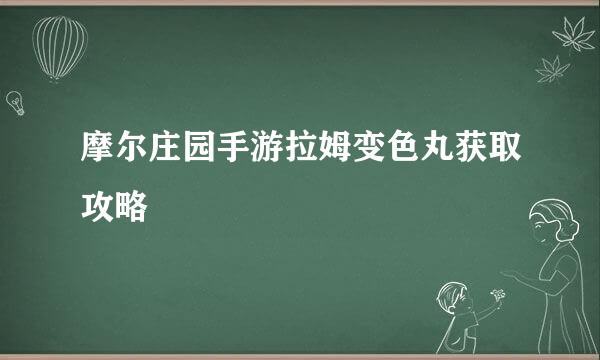 摩尔庄园手游拉姆变色丸获取攻略