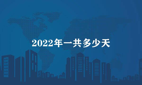 2022年一共多少天