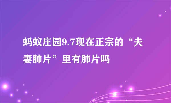 蚂蚁庄园9.7现在正宗的“夫妻肺片”里有肺片吗