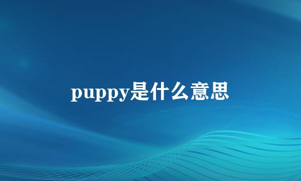 puppy是什么意思