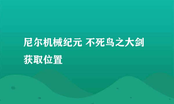 尼尔机械纪元 不死鸟之大剑 获取位置