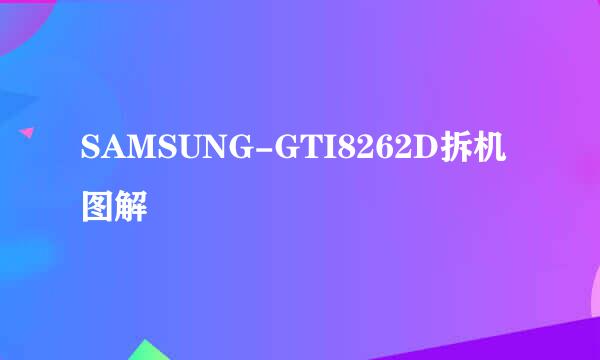 SAMSUNG-GTI8262D拆机图解