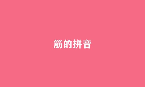 筋的拼音