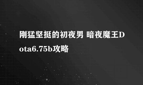 刚猛坚挺的初夜男 暗夜魔王Dota6.75b攻略