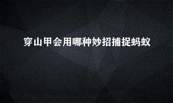 穿山甲会用哪种妙招捕捉蚂蚁